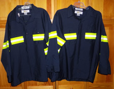 Men's High Visibility Hi Vis Reflective Safety Work Uniform Shirts Sz 3XL