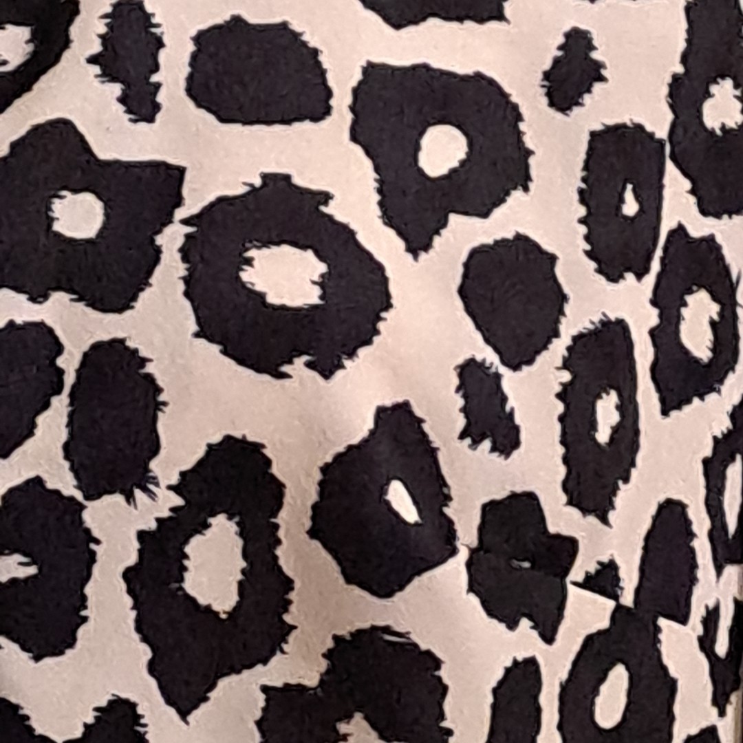 Gretchen Scott Leopard Print Button Up Top Beige … - image 4