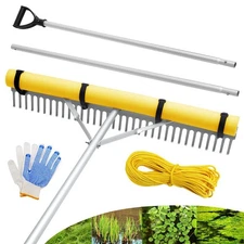 Floating Lake Rake 36"Aluminum All Purpose and Landscape with 102'' Extension