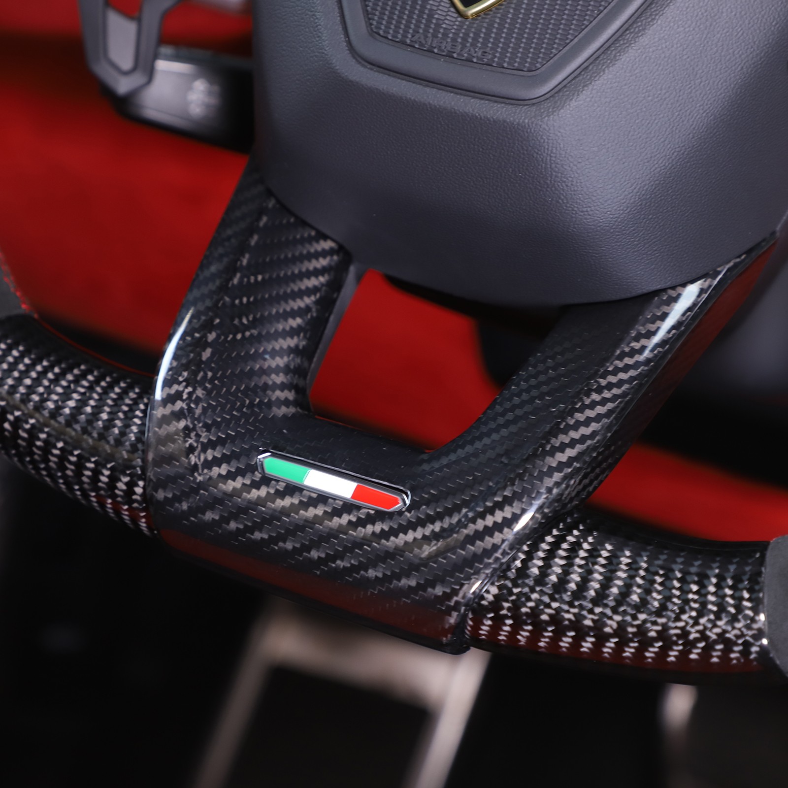 Fits 2018-25 Lamborghini URUS Steering Wheel Lower Trim Cover Real Carbon Fiber