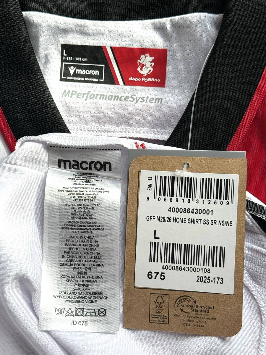 2025/26 Georgia Home Jersey #7 Kvaratskhelia Large Macron Nations