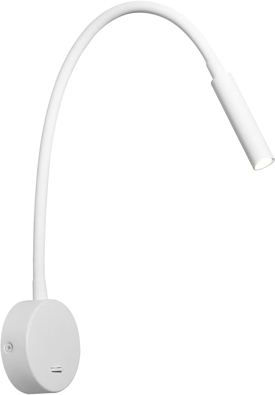 Lampada Lettura Hotel 3W LED 3000K Applique Comodino Bianca