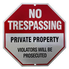 RELIABILT 12-in x 12-in Aluminum Do not enter Sign