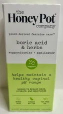 The Honey Pot Company Vaginal Boric Acid & Herbs Suppositories 14 & 1 Applicator