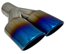 Exhaust Tip 2.25 Inlet Dual 3.00 Oval X 2.50 High Outlets 9.75 In Wdor30250975-2