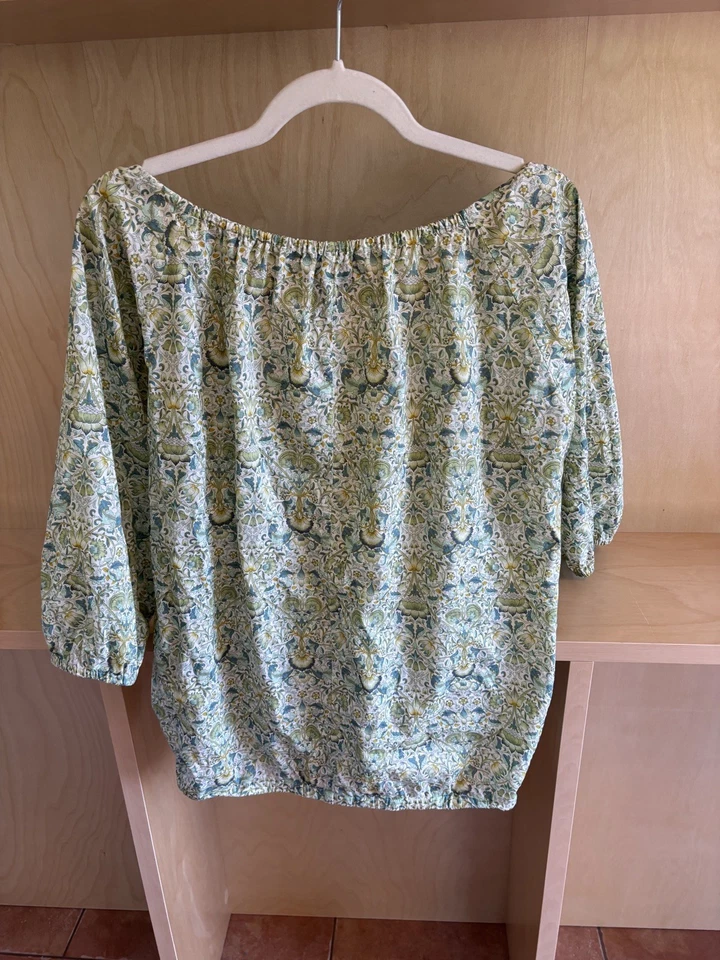 Blusa campesina boho floral mediana Liberty Art Telas para mujer J.Crew Foto 4 de 4