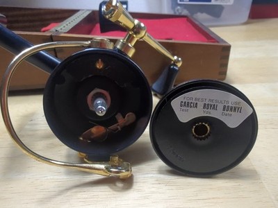 Super Rare Vintage Garcia Mitchell 408 DL. Wood Box Spool Read