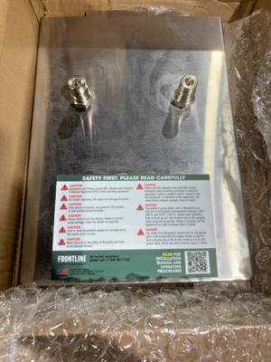 Frontline 10SS-NA-WM Waste Oil Caddy Lid w/ 2 QDs Complete Stainless Assembly