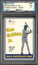 1989 Pacific Chocolate Ken Griffey, Jr. RC (White) Graded FCGS 7 NM