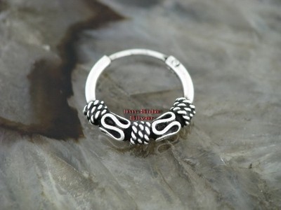Ohrring Keltische CREOLE 14mm Ohrschmuck Gothic Celtic Style Sterlingsilber 925
