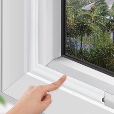 315Inch/8M Window Draft Excluder, White Self-Adhesive Draught Excluder for Wind