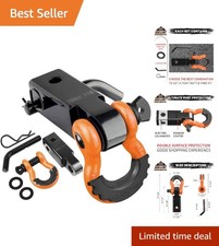 Heavy-duty 2 Tow Hitch Receiver With 45000 Lbs Strength 34 Shackle - Ora... Heavy-duty 2 Tow Hitch Receiver With 45000 Lbs Strength 34 Shackle - Ora...