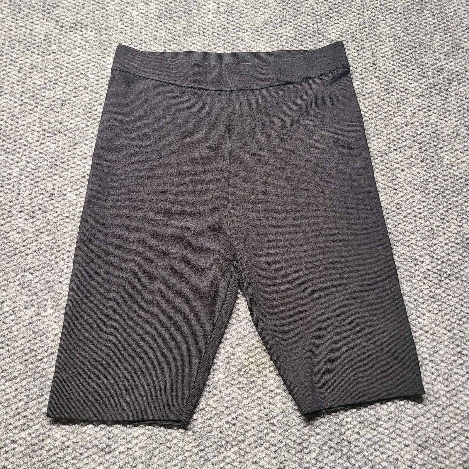 Michael Kors Women’s Black Solid Ribbed Biker Activewear Shorts Size S