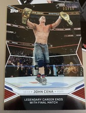 Topps 2025 WWE John Cena Legendary Career Final Match Serial #12.13 01/10