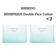 [Set of 2] SHISEIDO BENEFIQUE Double Face Cotton 180 Sheets 60mm×75mm