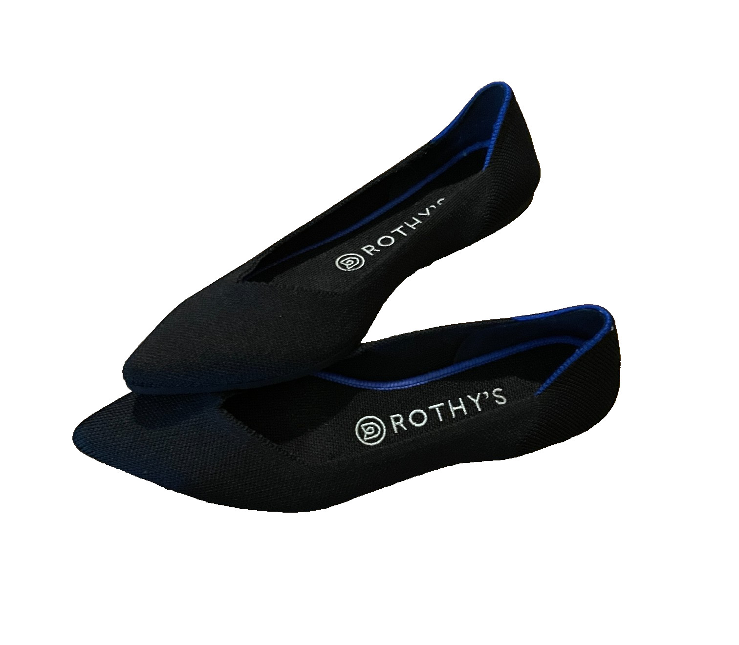 Rothys Women The Point Flats 8 Black Slip On Knit Washable Minimalist Shoes