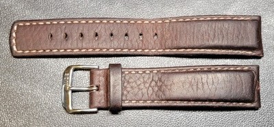 Authentic Hirsch Mariner Brown Leather Watch Strap 20/18 mm 78+119mm 100m WR
