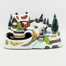 Christmas Fiber Optic Animated Winter Wonderland Musical Centerpiece With Train