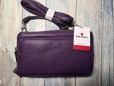 Mundi PVC Wallet/Smartphone Wallet Amethyst Color With Strap And Two Pockets
