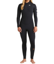 Billabong Synergy Natural 4/3mm Chest Zip Wetsuit Womens M Night Fall ABJW100209