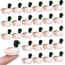 50 Pcs Mini Resin Mallard Mini Ducks Tiny Ducks Figurines Bulk for Garden Mic...