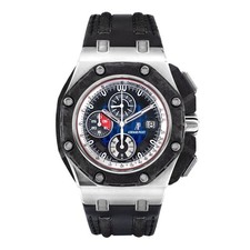Audemars Piguet Royal Oak Offshore Watch 44MM Black Index Hour Markers Dial C...