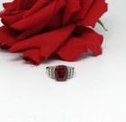Sterling Silver NWOT JTV Lab Created Ruby  Ring Size 9 5.36g CAT RESCUE — photo 1