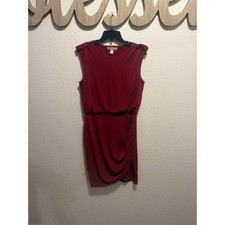 Banana Republic Womens Red Sleeveless Blouson Sheath Dress Size Medium Stretch