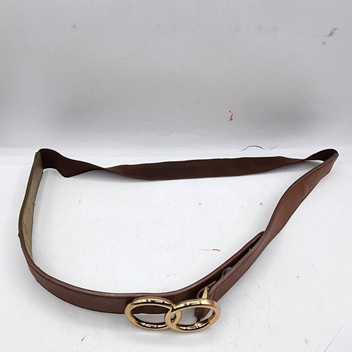 Express Women's Brown Double Ring Belt XL 2006258 Synthetic Leather
