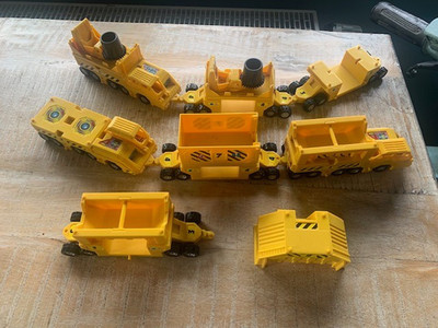 1996 Hot Wheels Mega Rig Transformer Set Baustelle Spielset Super Truck Vintage