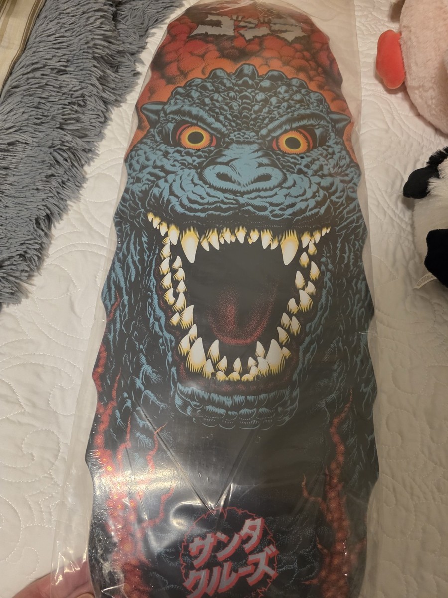RARE Godzilla Destroyer Santa Cruz Shaped Cruiser Skateboard Deck