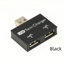 USB 2.0 Hub Splitter Adapter 1 to 2 Port High Speed for PC Laptop