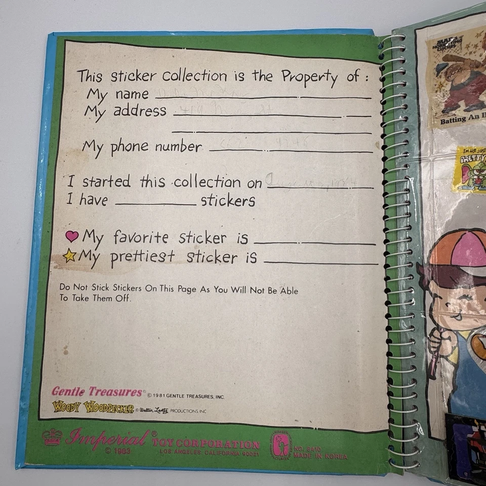 Álbum de colección de pegatinas azules Imperial Toy Co 1983 de colección con pegatinas nuevas GI Joe Foto 3 de 4