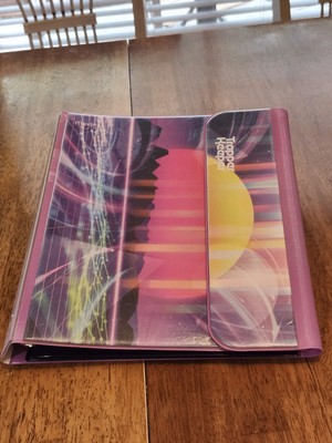 Mead Trapper Keeper Binder 1 inch Original 2 Portfolios Pink Sunset Retro Style