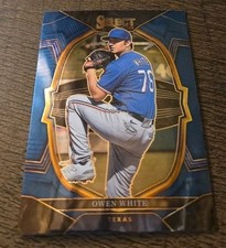 2023 Panini Select - Concourse Owen White #52 Blue Prizm (RC)