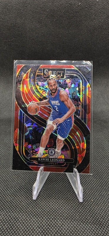 2024-25 Panini Select - Premier Level Kawhi Leonard #105 Red Cracked Ice Prizm