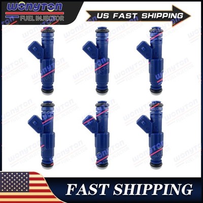 Set 6 Upgraded Bosc* EV6 Fuel Injectors F47E-A2E For 86-93 Ford Mercury 3.0 2.3