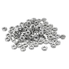 100pcs Hex Nuts M6 Metric Coarse Thread Hexagon Nut Carbon Steel