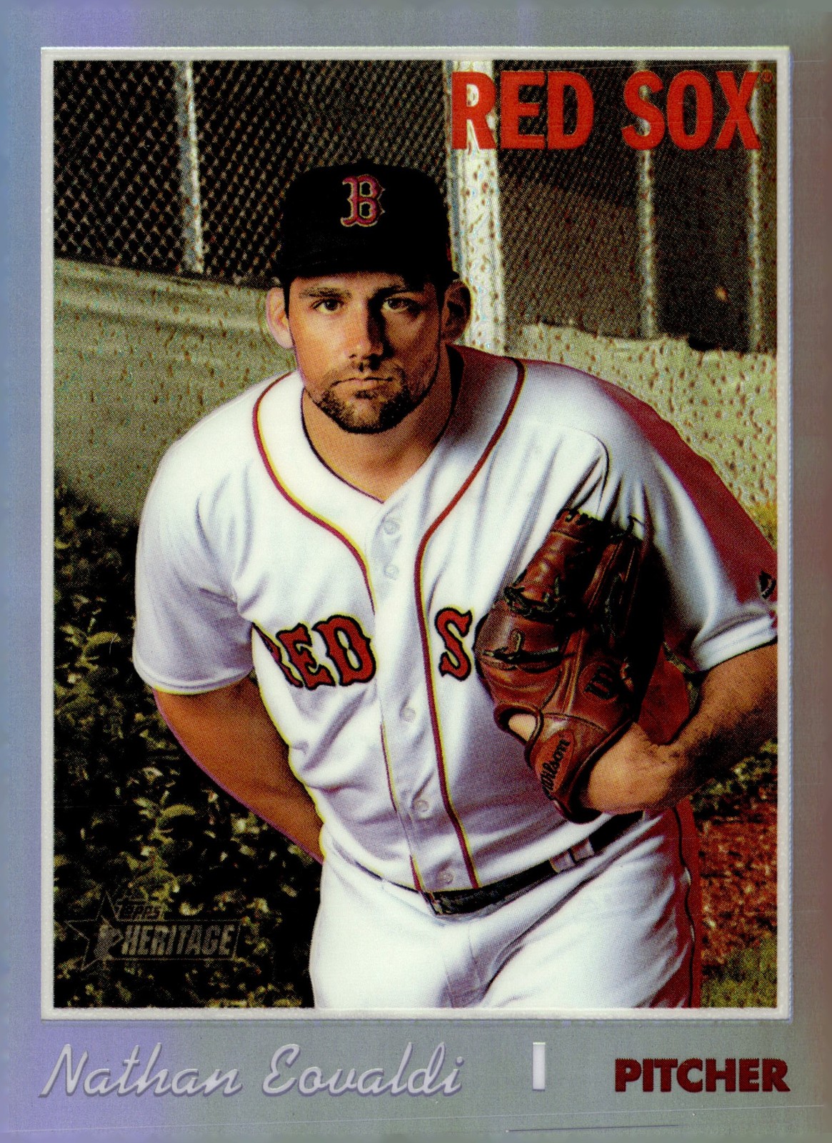 2019 Topps Heritage #THC-568 Nathan Eovaldi Chrome Purple Refractor
