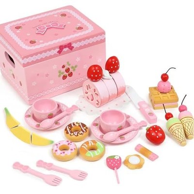 Mother Garden Pretend Play Set Wooden Wild Strawberry Sweet Cafe