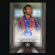 2023-24 Topps Museum Hristo Stoichkov Archival Auto Black 7/10 Barcelona 61940