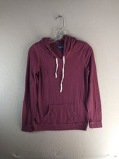 American Eagle Outfitters Womens Hoodie Sweatshirt Plum Pullover Size Medium