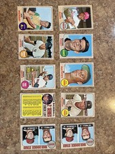 Topps 1968 Baseball 10 Card Lot - (Two) Lou Piniella Rookie, McLain, Mathew’s