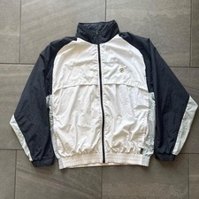 Vintage Adidas Colorblock Track Jacket Windbreaker Black White Large
