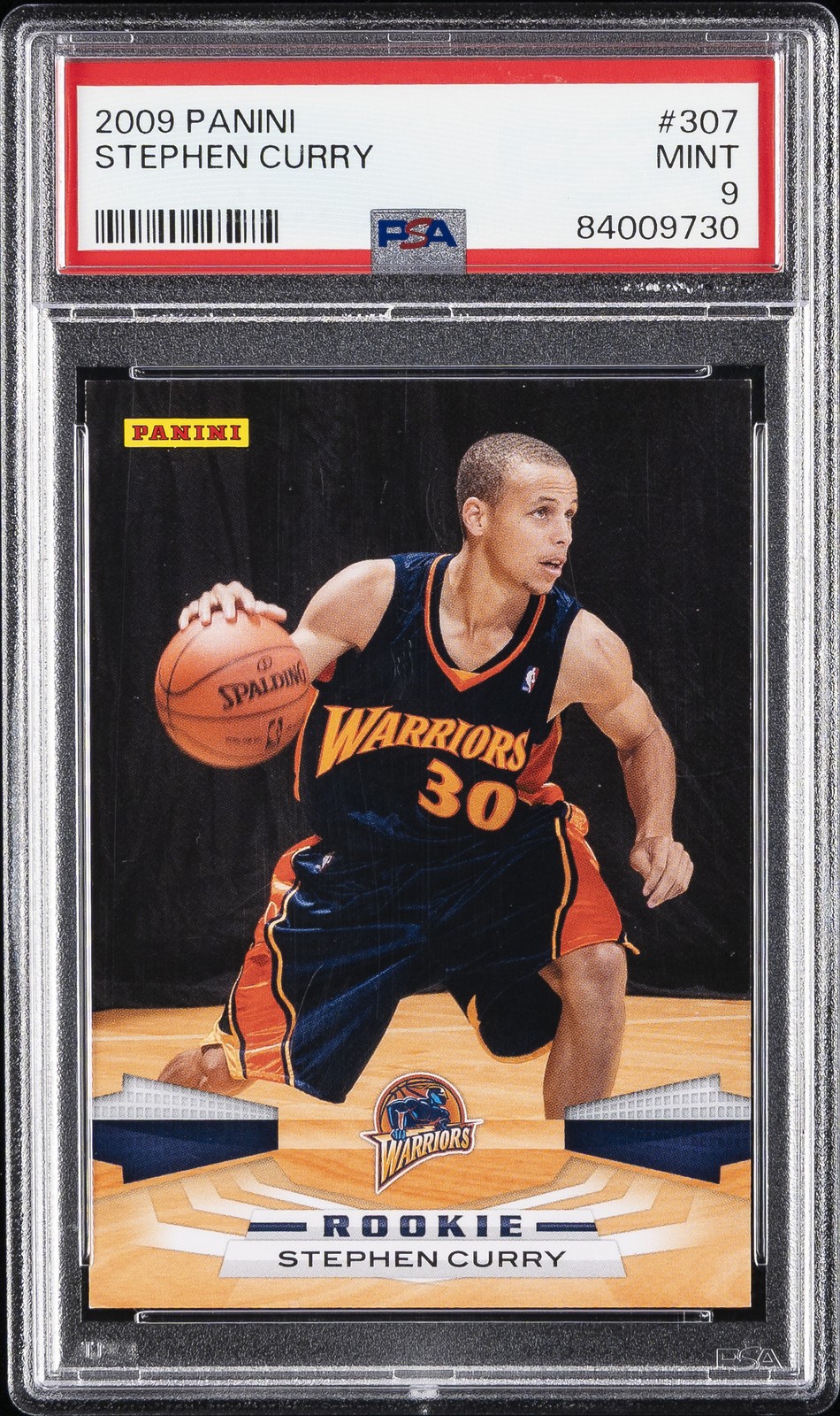 2009 PANINI #307 STEPHEN CURRY ROOKIE RC PSA 9