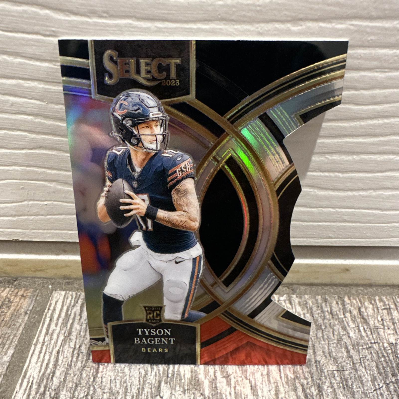 2023 Select Tyson Bagent Black & Red Prizm Premier Level Die-Cut Rookie Bears