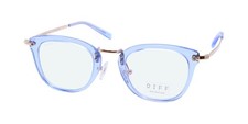 NEW DIFF RUE BLUE LIGHT LENS EYEGLASSES SQUARE 46-23-145 BLUE PLASTIC CBLB