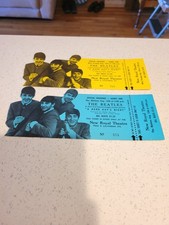 2 Vintage 1964 Beatles Hard Days Night UNUSED Movie Tickets New Royal Theatre NM