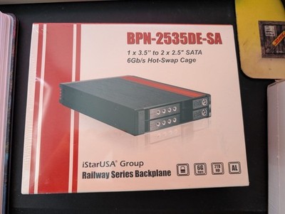 iStarUSA 3.5'' Bay HotSwap SATA HDD/SSD Aluminum Mobile Rack, BPN-2535DE-SA (NEW)
