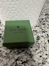 Kate Spade Bright Ideas Yellow Gold S/ Steel Green Crystal Stud Earrings w/box